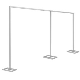 Rzjoke 10x20ft Backdrop Stand Heavy Duty Pipe and Drape Backdrop Stand for Parties, Adjustable Pipe Kit Curtain Frame Stand for Photography Background Support,Wedding Arch Metal Frame (Gold)