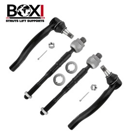 BOXI 4PC Front Inner & Outer Tie Rods For Infiniti QX56 Nissan Armada Titan 2004-2015