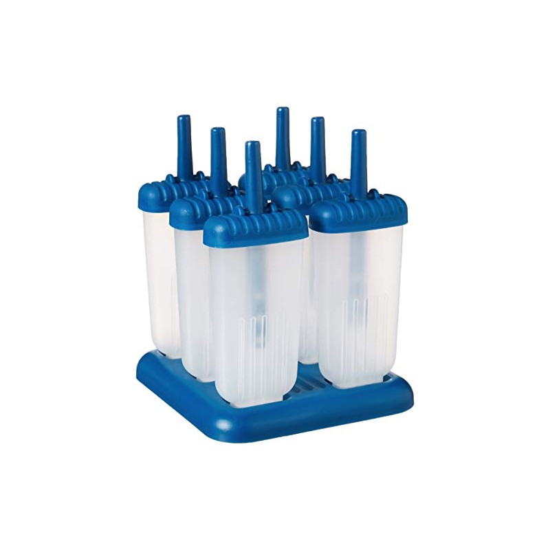 Tovolo Groovy Popsicle Molds (Set of 6) - Mess-Free Plastic