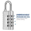 4 Pack Combination Lock, 4-Digit Padlock Keyless, Resettable Metal Luggage