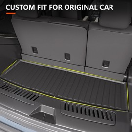 powoq Trunk Mat Compatible with 2021-2024 Chevy Tahoe/GMC Yukon Cargo Liner TPE Cargo Mat Rear Trunk Liner Replacement for 2021 2022 2023 2024 Chevy Tahoe/GMC Yukon Accessories(Trunk Mat)