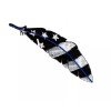 Feather USA Flag Thin blue Line Police Patriotic Iron on Patch (MTF2)