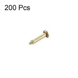 sourcing map Small Tiny Hardware Nails Iron 1.2X6mm(DXL) for DIY Decorative Wooden Boxes Accessories Gold Tone 200pcs