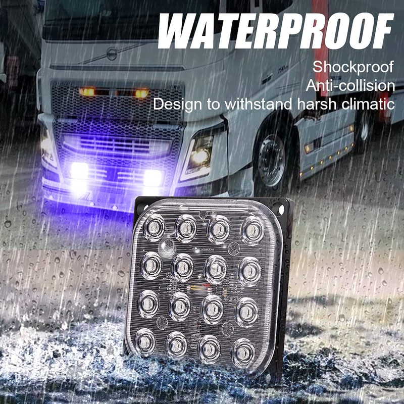 X-STYLE Truck Warning Strobe Light Blue HI lo Strobe Emergency
