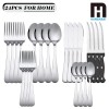 Unbranded 48-Pieces Stainless Steel Flatware Set with Steak Knives -