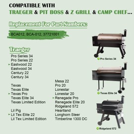Hiorucet BCA012 Grill Heat Baffle Diffuser Replacement Parts for Traeger Pro Series 34 / Pro Series 22, Pit Boss, Z Grill, Camp Chef and Many More Pellet Grills, Flame Tamer Heat Deflector 37721001.