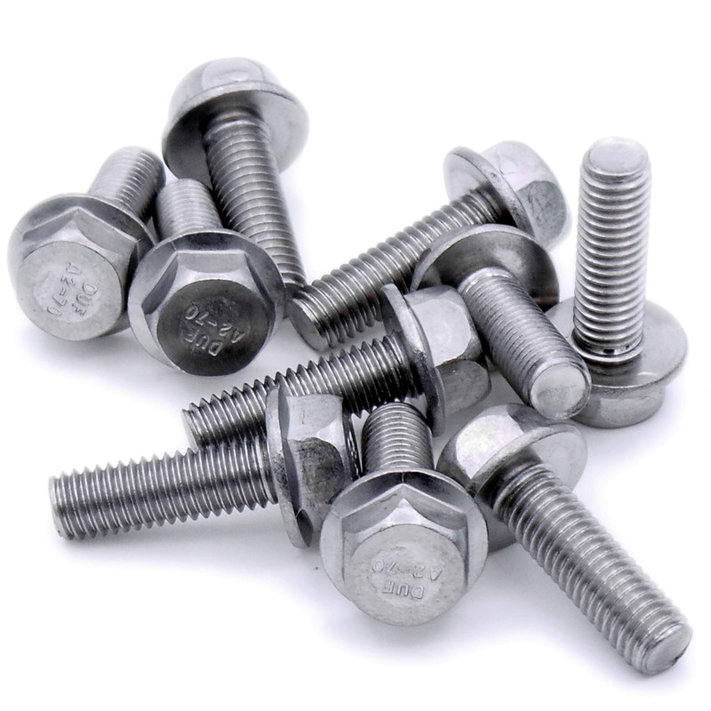 M5 (5mm x 30mm) Flanged Hex Bolt (Fully Threaded Setscrew)