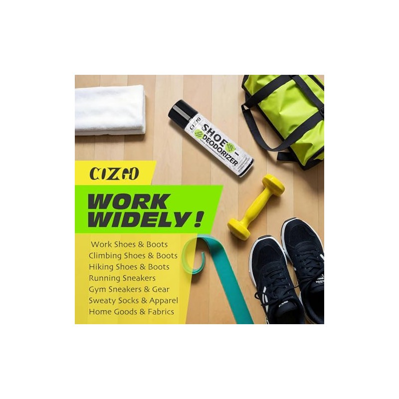 COZGO Shoe Deodorizer Spray - Long-Lasting Odor Eliminator