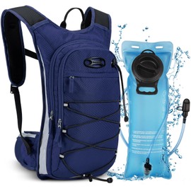NOOLA 3L Hydration Backpack, Insulated Water Backpack, Hiking Backpack with Water Bladder, Water Bladder Backpack for Hiking, Biking, Running, Climbing, Navy Blue