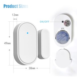 TUGARD Door/Window Contact Sensor,Protection Entry Sensor,Compatible with TUGARD Security Alarm System Base Station,Door/Window Sensor…