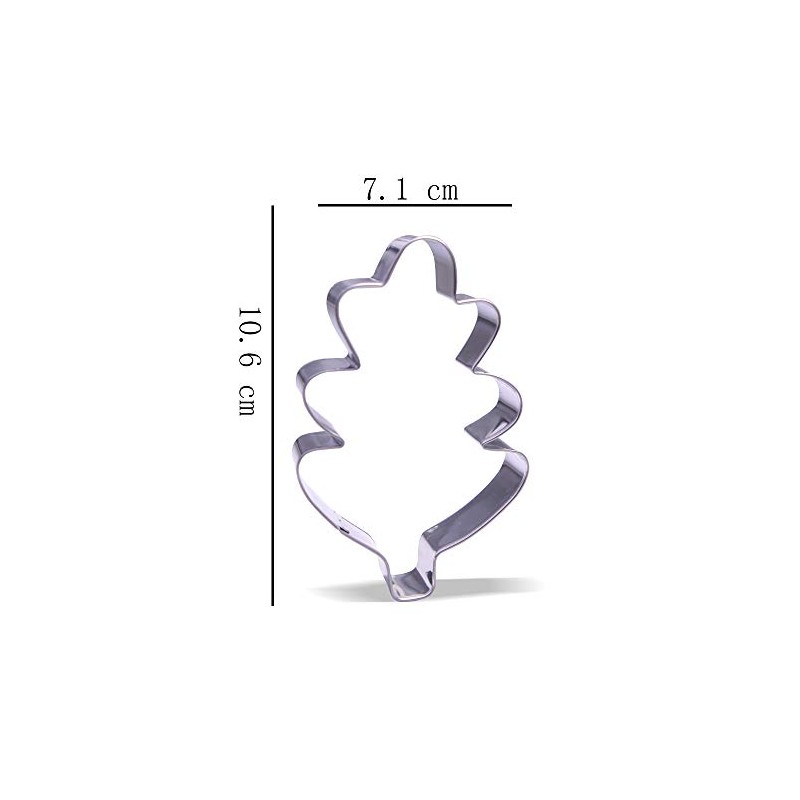 10.6 cm Oak Leaf Cookie Cutter - Stainless Steel