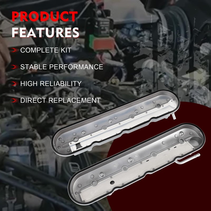 12642655 Engine Valve Cover Set Compatible With Chevy Silverado V8