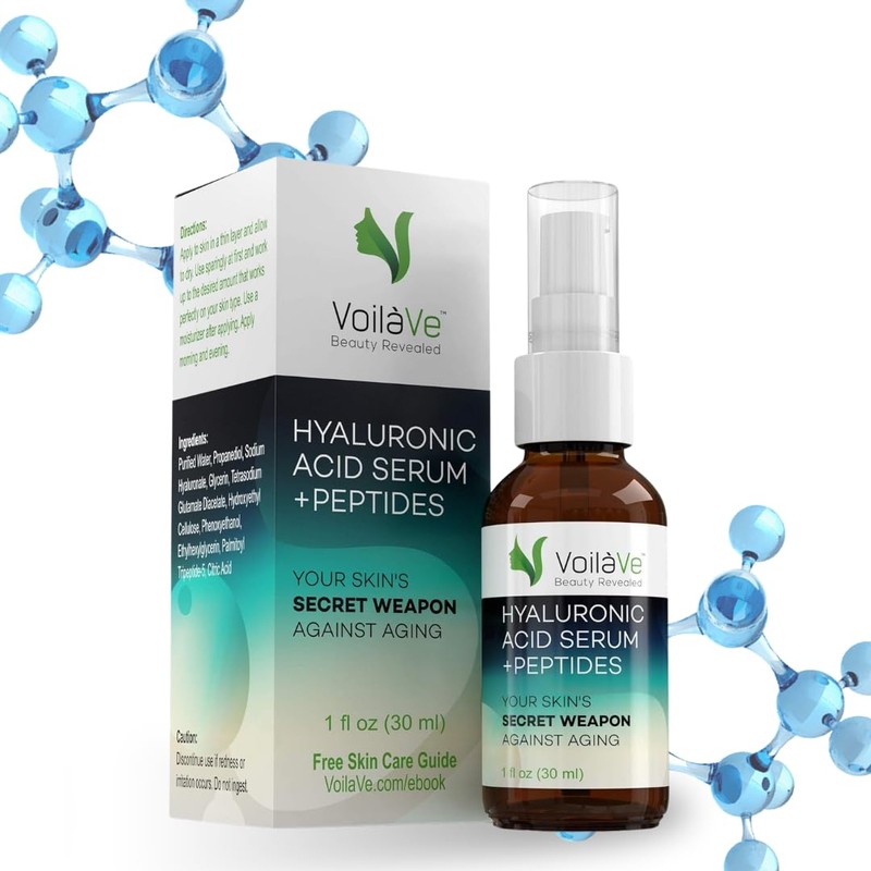 VoilaVe Hyaluronic Acid Serum Vegan Face Moisturizer Advanced Formula with