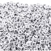 700PCS White Letter Beads Alphabet Beads for Jewelry Making DIY