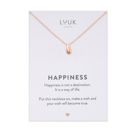 LUUK LIFESTYLE Filigree Necklace with Simple Pendant Made of Waterproof Stainless Steel, 50 cm, Gift for Girlfriend, Lucky Charm Symbol, Chain, Stainless Steel