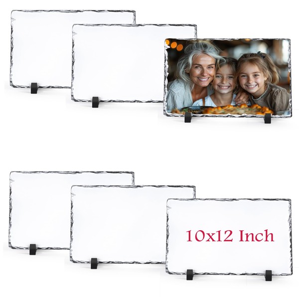 WANZELONYO Sublimation Slate Blanks 10x12 Inch 6 Pack Sublimation Rock