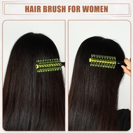 VOCOSTE Round Hair Brush, Hair Brushes for Women, Yellow, 10.04"x1.77"