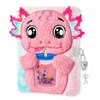 WERNNSAI Pink Axolotl Plush Kids Notebook