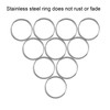 BEIJIATE metal hook and loop keychain, 12 stainless steel rings,