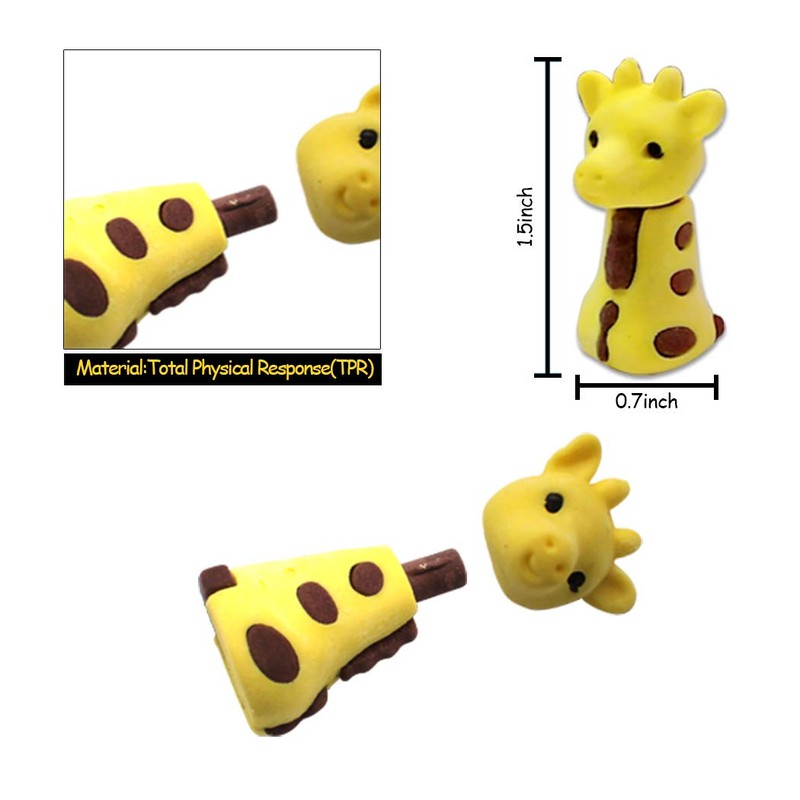 Ranvi 30PCS動物子供の消しゴム、子供のゲーム賞式典のために使われたミニパズル鉛筆消しゴム