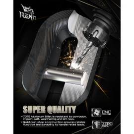 RENO Winch Shackle Mount, Flat Towing Winch Hook with Iron Pin & Rubber Guard - 30,000lb Break Strength Universal Fit for ATV UTV SUV Pickup Trucks Vehicle Towing Recovery (Black, 1 Pack)