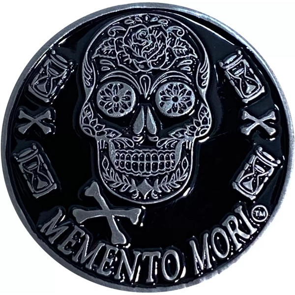 Simply Minimal Silver Color Plated Memento Mori, Dia de Los