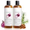 2PCS Onion Shampoo,Shampoo Reparación Brillante y Nutrición,Champú Extracto de Romero,