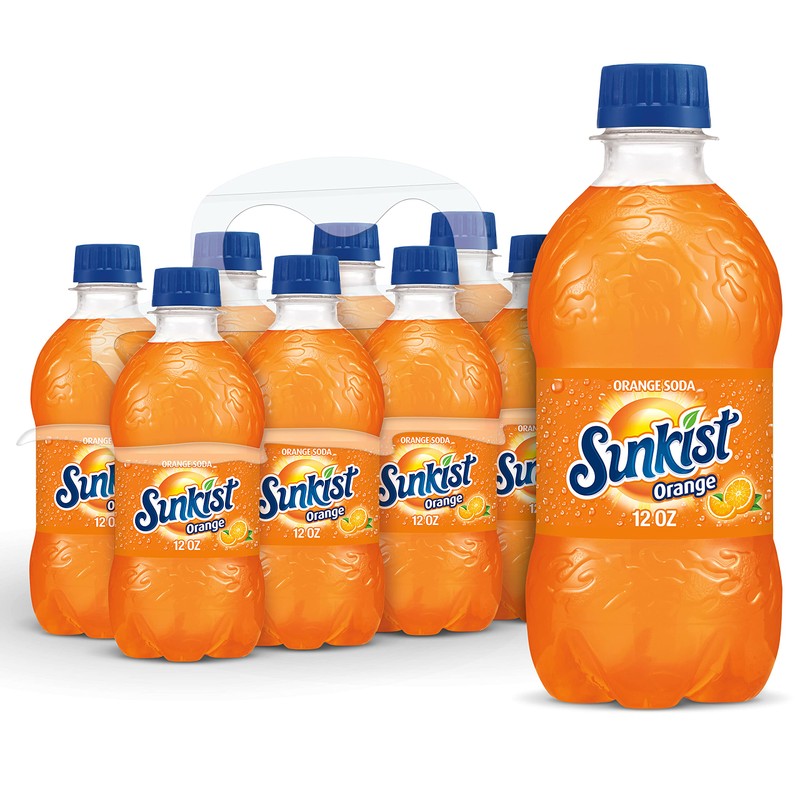 Sunkist Orange Soda, 12 fl oz bottles, 8 pack