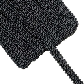 13 m 8 mm Polyester Centipede Lace Ribbon Lace Trim Decorative Ribbon Trim Ribbons for DIY Crafts Bridal Wedding Party Costume Jewellery Crafts Sewing Gift Wrapping Black