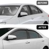 Quxunzzz Rain Guards Side Window Visor Vent Outside Mount, 4PCS