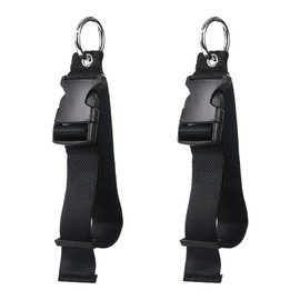 BLOOPIC Luggage Straps, Portable Jacket Holder, Set of 2, Adjustable, Suitcase Belt, Hanger Hook, Both Hands Release, Luggage Fastening Clip, Lightweight, Convenient, Belt for Attaching Bags, Clothes