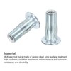 sourcing map M4 Multi-Grip Rivet Nuts, 10pcs Pre-Bulbed Shank Flat