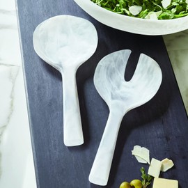 Santa Barbara Design Studio Table Sugar Indoor/Outdoor Resin Serveware, Set of 2, Salad Servers