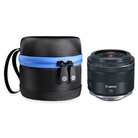 GETGEAR Ultra strong DSLR Camera Lens case, Compatible with small size lenses from Canon, Sony, Nikon, Olympus, Fuji, Pentax, Panasonic, Leica, Sigma, Tamron, and more (Black small)