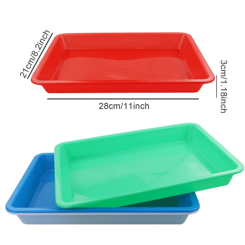 5pcs Reusable Trays Non-Slip Trays Multicolor Play Trays Art Activity
