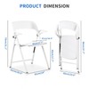 KAIHAOWIN 2 Pack Plastic Folding Chair with Armrest, Heavy Duty