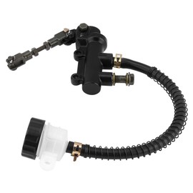 Motorcycle Rear Brake Master Cylinder Universal Folding Rear Wheel Foot Brake Control Unit Hydraulic Master Brake Pump with Expansion Tank for Kawasaki Ninja Zx6 Zx7 Zx6R