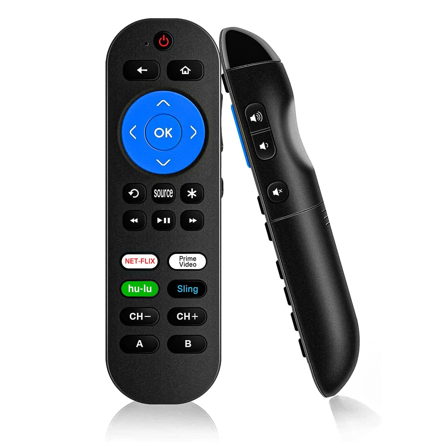 Programmed Remote for Roku Remote Replacement with Volume Key - All in ...