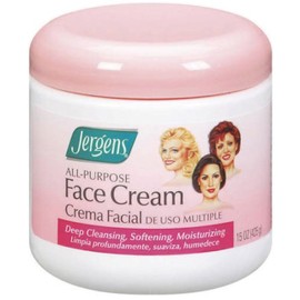 Jergens All Purpose Face Cream, Deep Cleansing Facial Cream, Makes Skin Smooth and Vibrant, 15 Ounce (Pack of 2)
