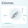 2 Pack Invisible Door Hinges, 3D Adjustable Concealed Aluminum Alloy