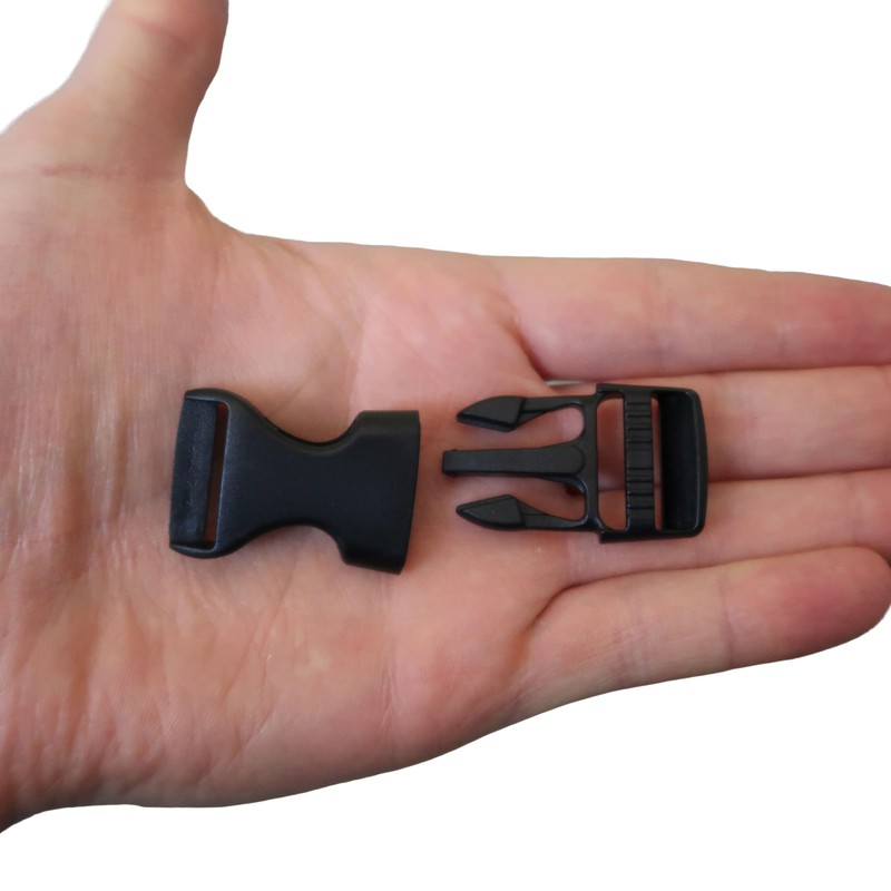Your Day Mate Black Plastic Buckles for Webbings, Snap Fastener,