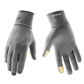 Light Sports Gloves Running Gloves WARM UP by Boodun Running Gloves Unisex Slim Sports Gloves Jogging Gloves for Women and Men with Touchscreen Function - Grey - L/XL