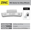 CKAuto MC Style Zinc Clip on Wheel Weights 1oz, Coated,