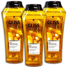 Gliss Oil Nutritive Nourishing Shampoo 3 x 250 ml Pack of 3