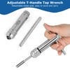 DBREAKS 2 Piece T Handle Tap Wrench Ratchet Tap Set