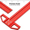 BOXmime Precision Marking Woodworking Rule,24 Inch T Square Ruler, 1/16''Scale