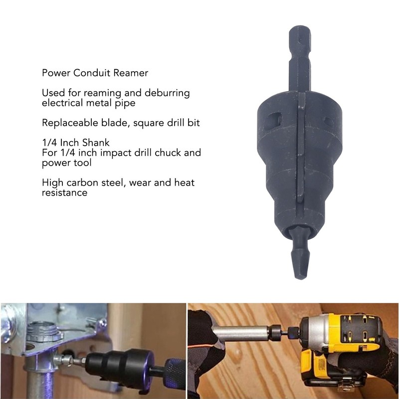 Electrical Conduit Reamer 1/4 Inch Shank High Carbon Steel Reaming