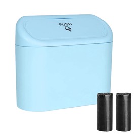 iolory Car Garbage Can,Automotive Organizer,Car Trash Can Bin with Lid,Dustbin Can Organizer Storage for Front Back Seat,Vehicle Mini Leakproof Garbage,Universal for Cars,SUVs and Trunks (Blue)