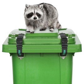 Trash Can Locks for Animals, Raccoon Bear Proof Trash Can Lock, Easy to Install, Long Lasting Strap Lid Garbage Can Lock for Out Door Garbage Can - 2PCS
