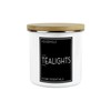 Inverted Minimalist Tealights Storage Canister - Natural Black & White
